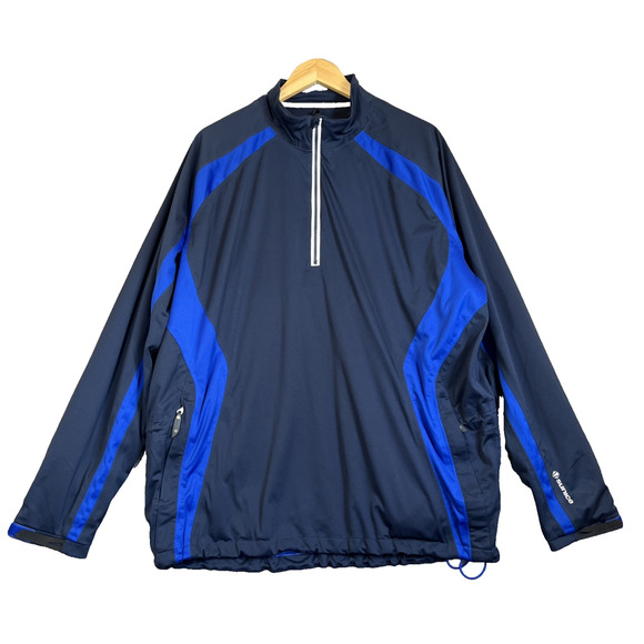 SUNICE Tornado 1/4 Zip Jacket Mens 2X Navy Royal Blue Golf Pullover Shell - Picture 1 of 12